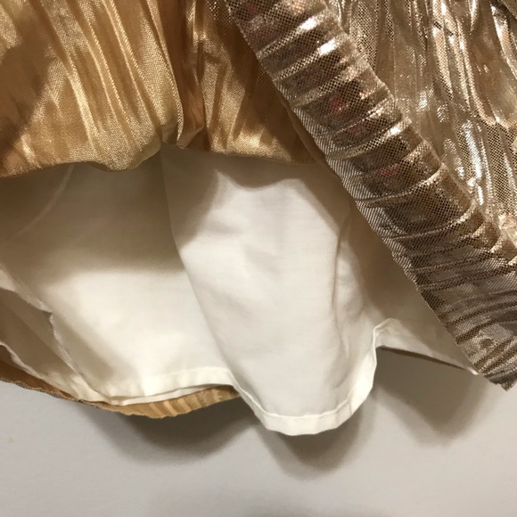 Carter’s Girl’s gold pleated skirt-Size 9m - Picture 3 of 5